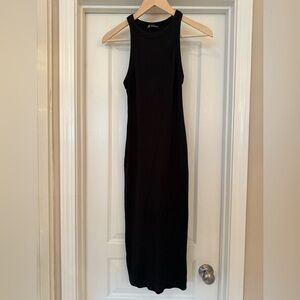 Zara Ribbed Knit Sleeveless Midi Dress